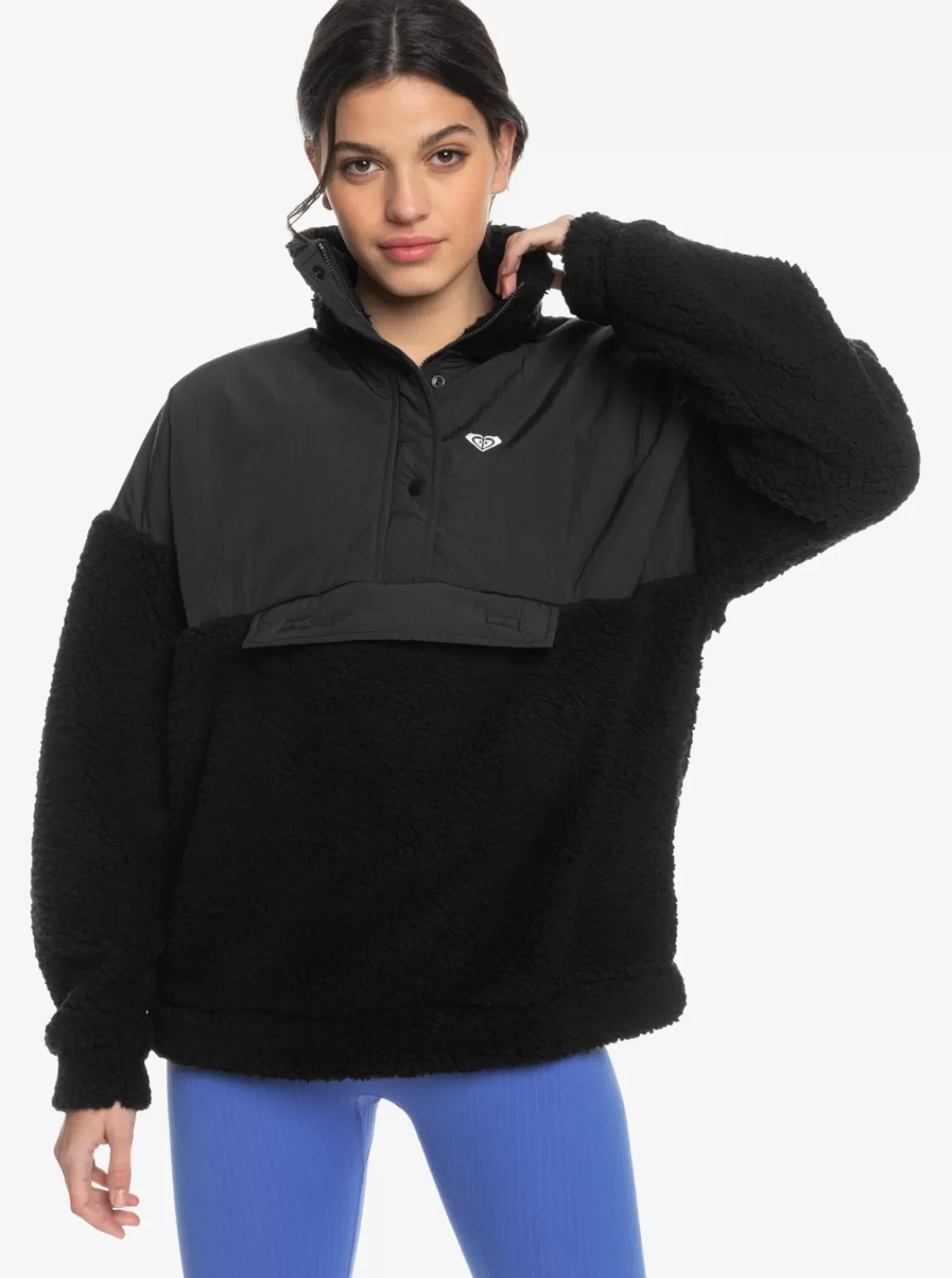 Waves Of Warmth Half-Zip Mock Neck Fleece-ROXY Discount