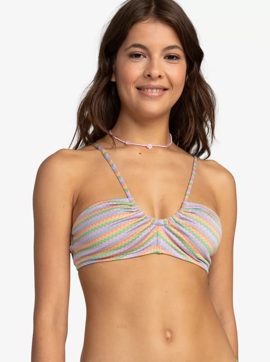 Wavy Stripe Fashion Bralette Bikini Top-ROXY Discount