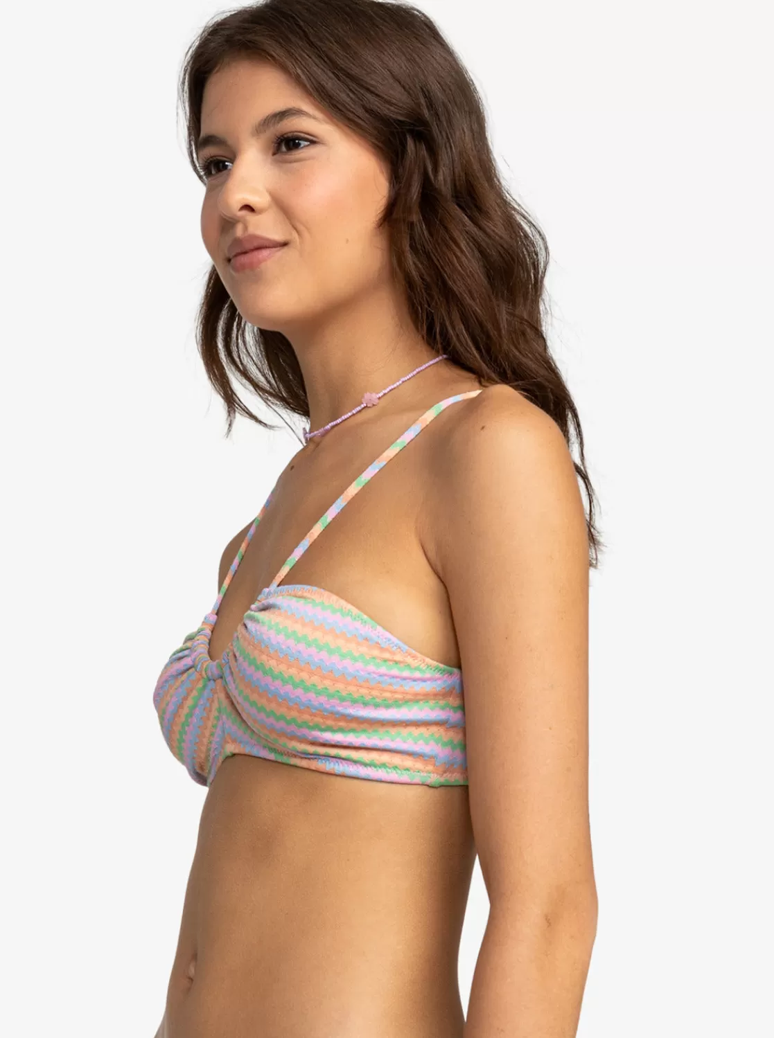 Wavy Stripe Fashion Bralette Bikini Top-ROXY Discount