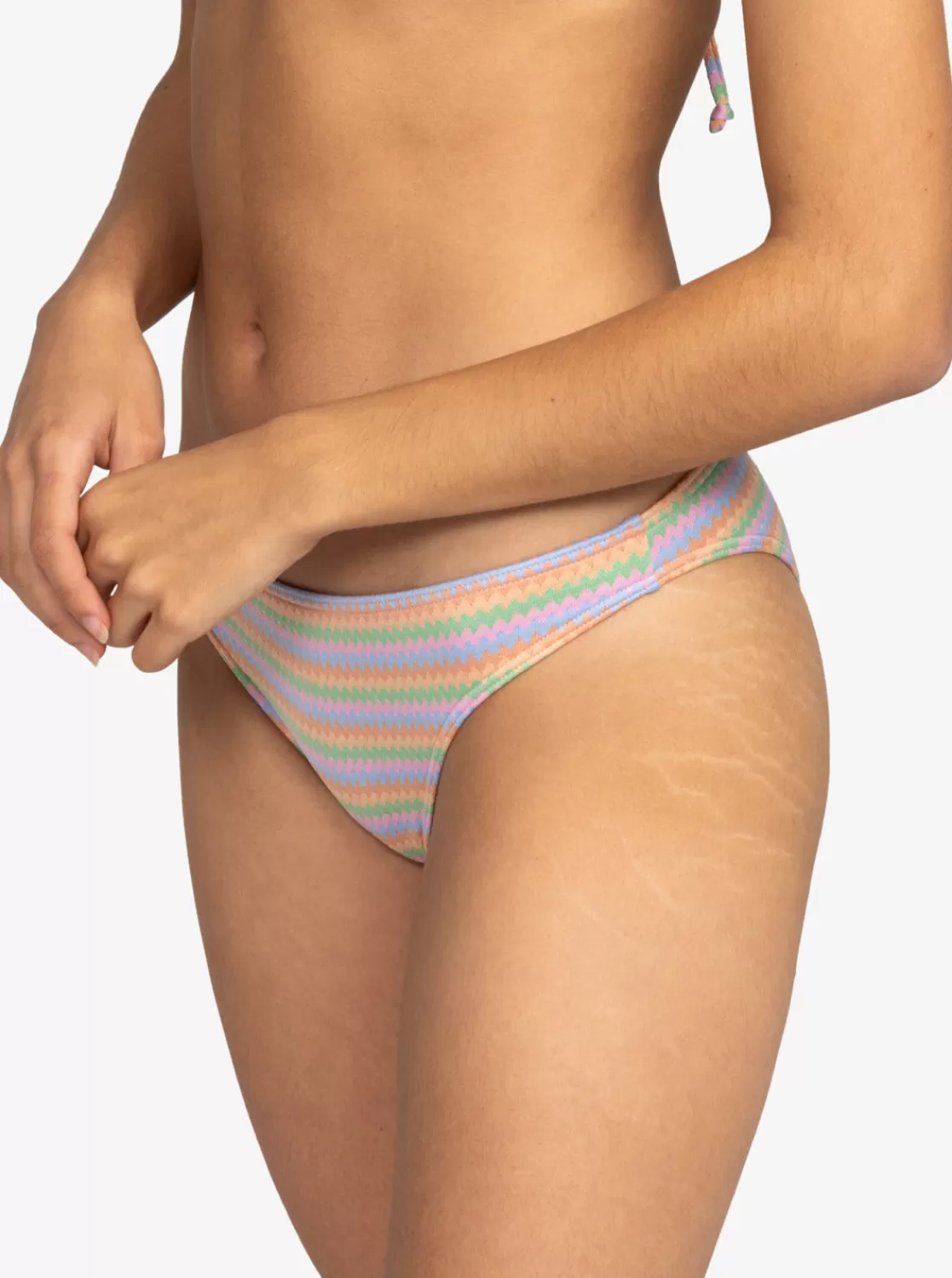 Wavy Stripe Moderate Bikini Bottoms-ROXY Cheap